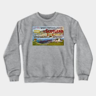 Vintage Travel Poster - Scotland by Steamship Crewneck Sweatshirt